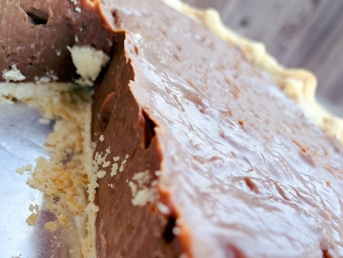 Chocolate Pie dessert. Like chocolate pudding pie.
